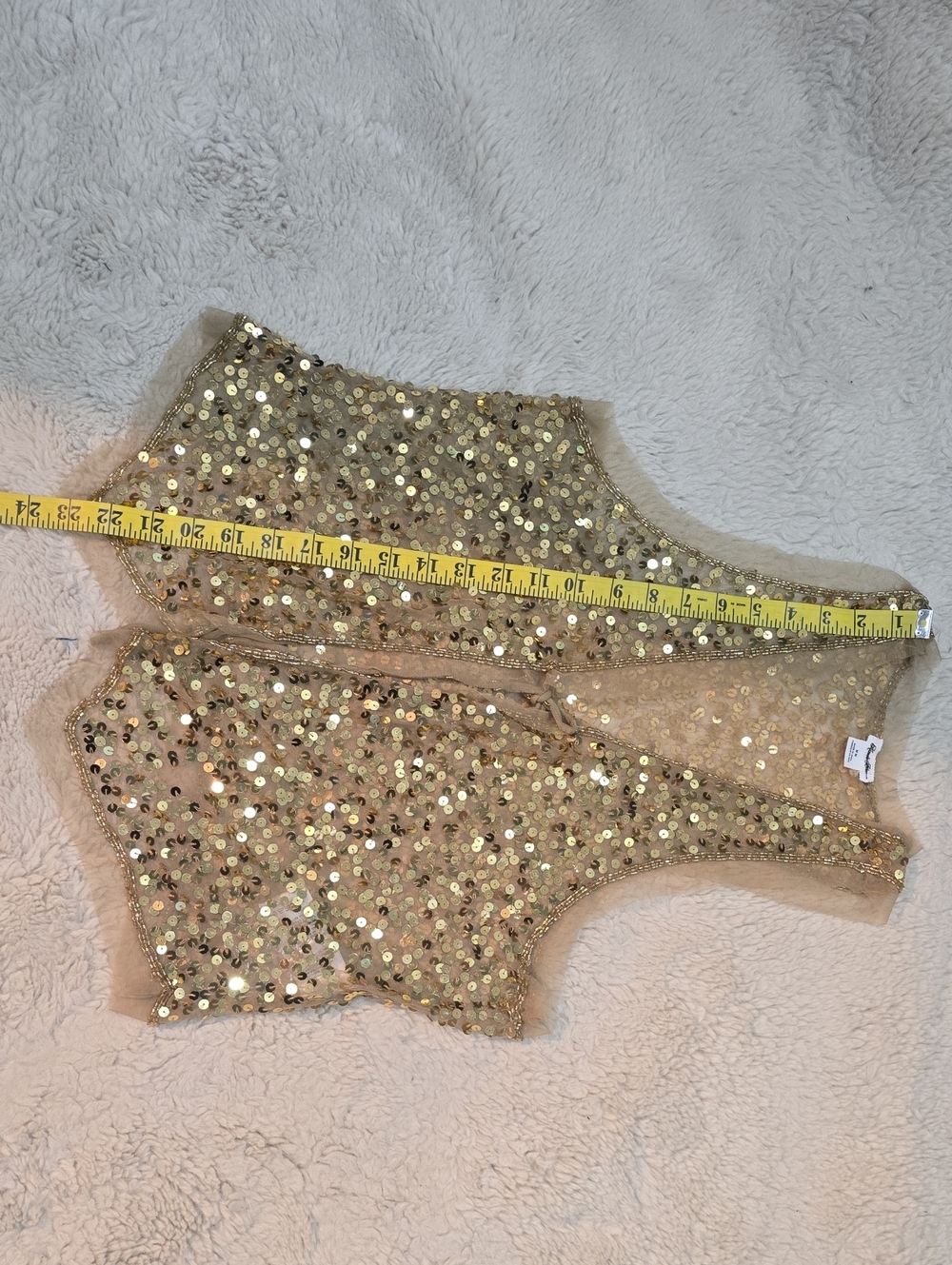Kimchi Blue Gold Sequin Mesh Tank Top - Picture 6 of 7